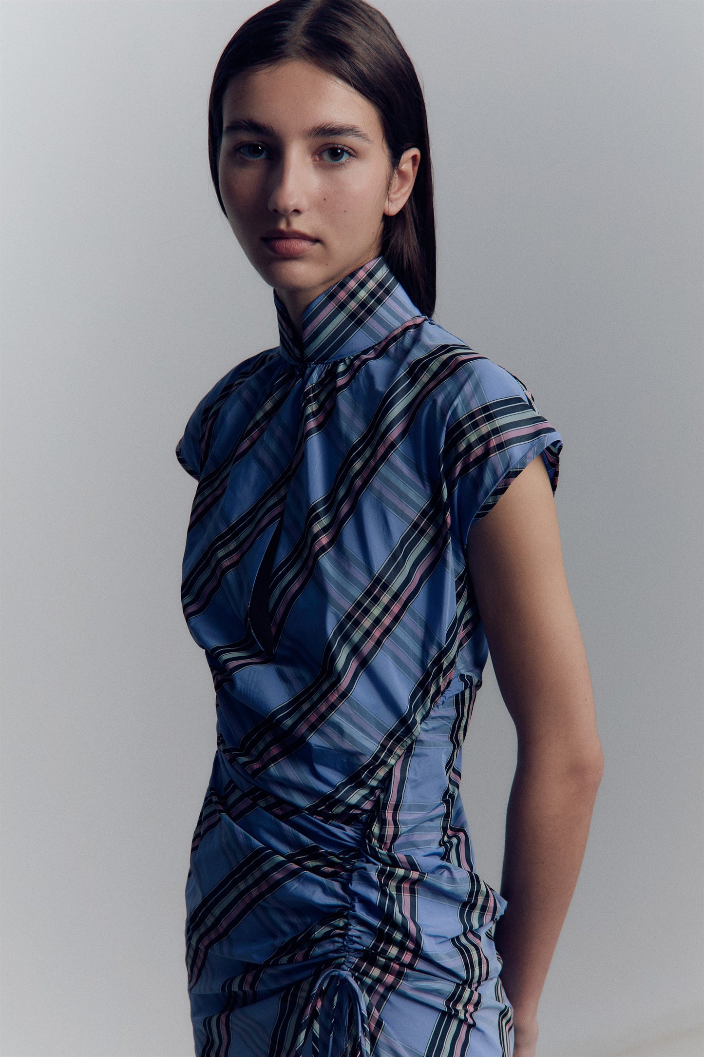 TARTAN MAO DRESS