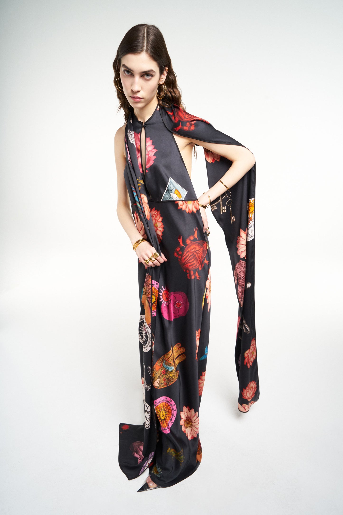 LUCKY HALTER PAREO DRESS