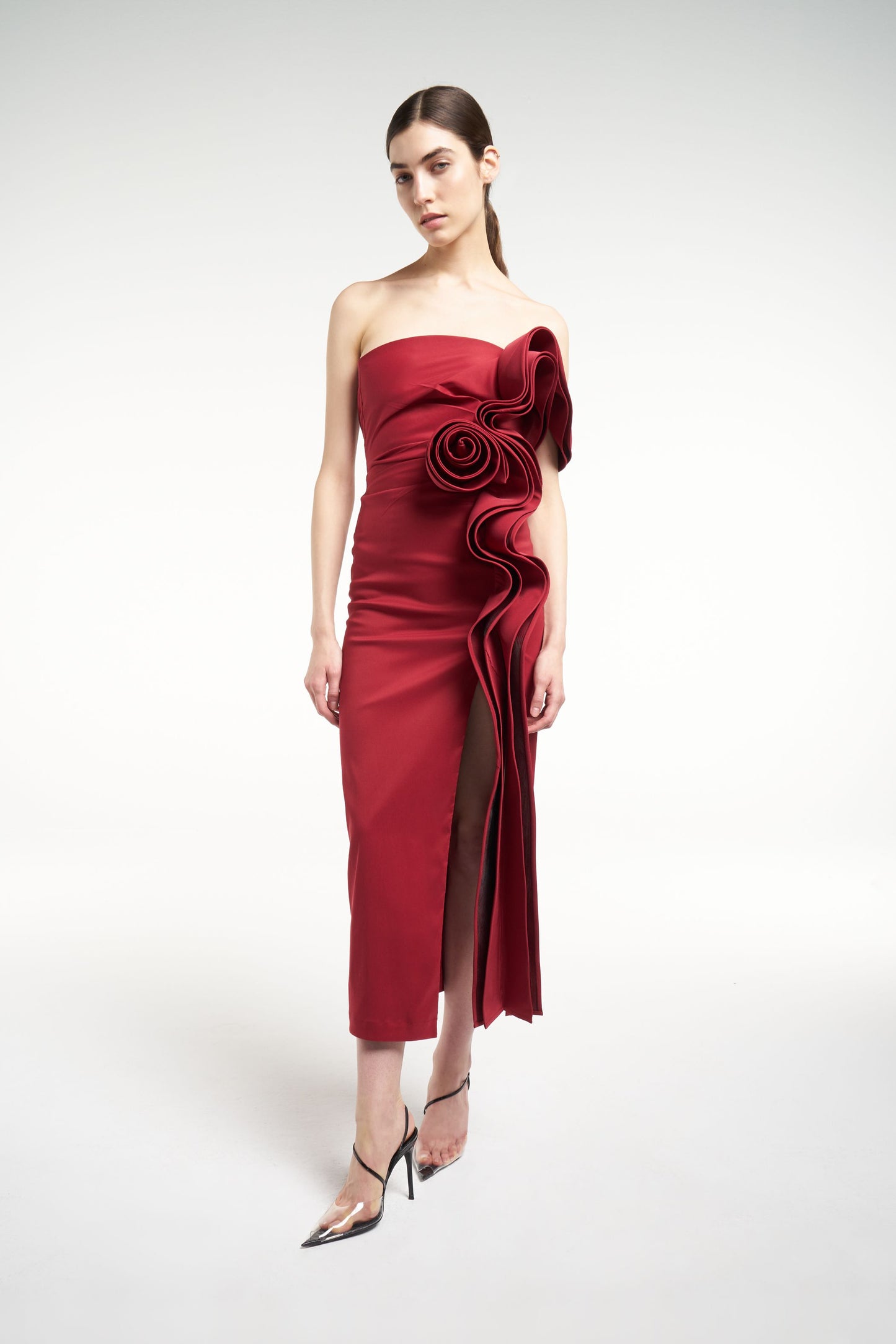 RUFFLE MAXI DRESS