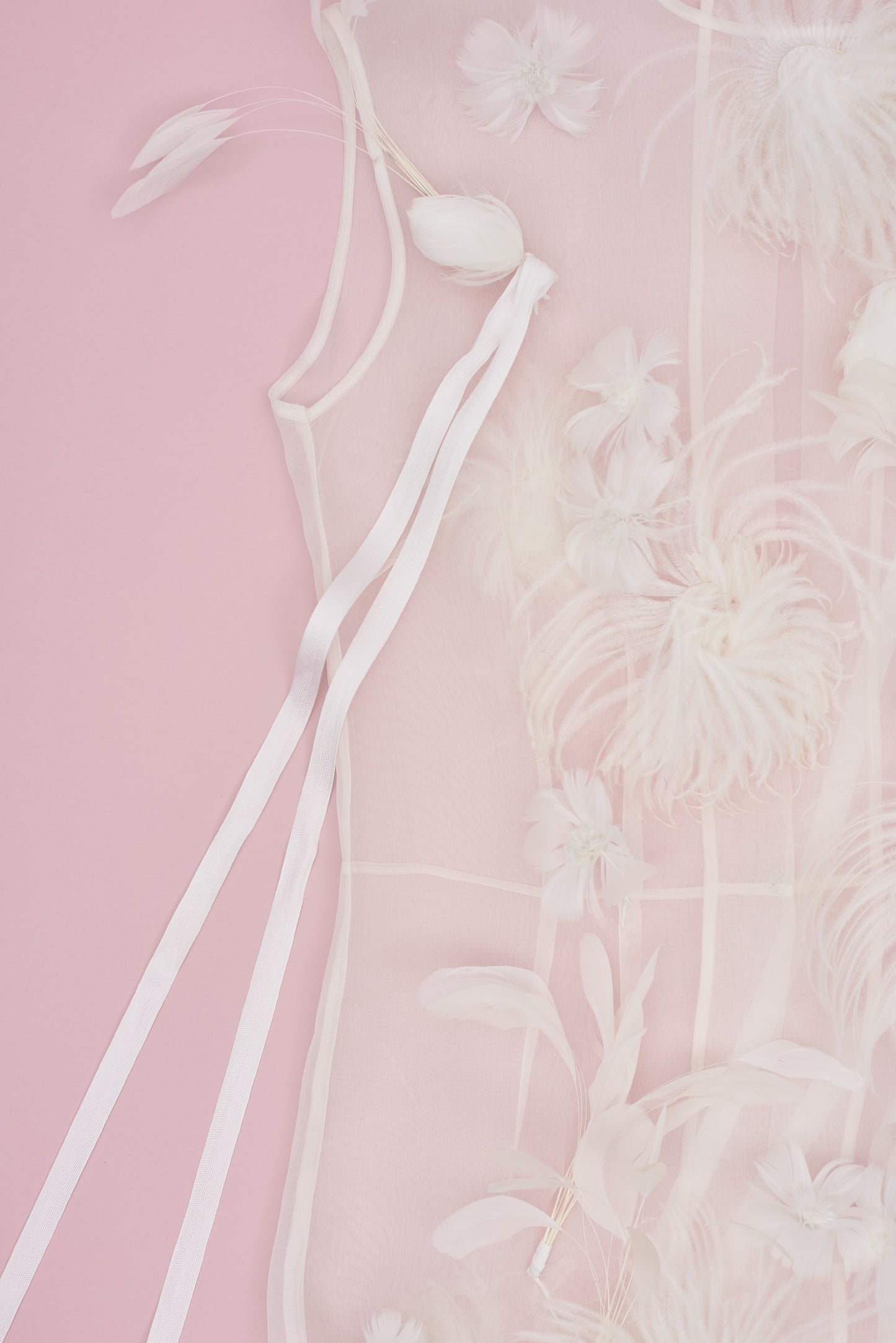 FEATHERS GARDEN COLUMN DRESS