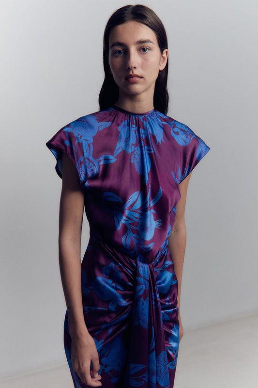 CREW-NECK KNOT DRESS