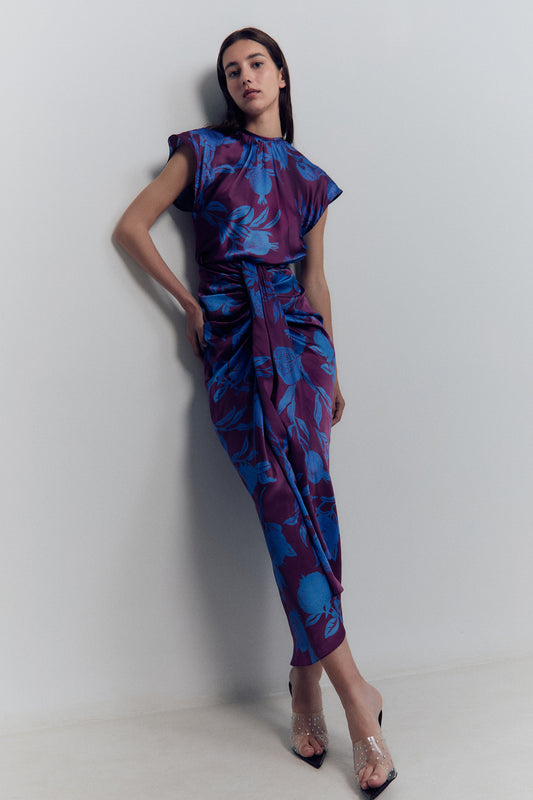 CREW-NECK KNOT DRESS