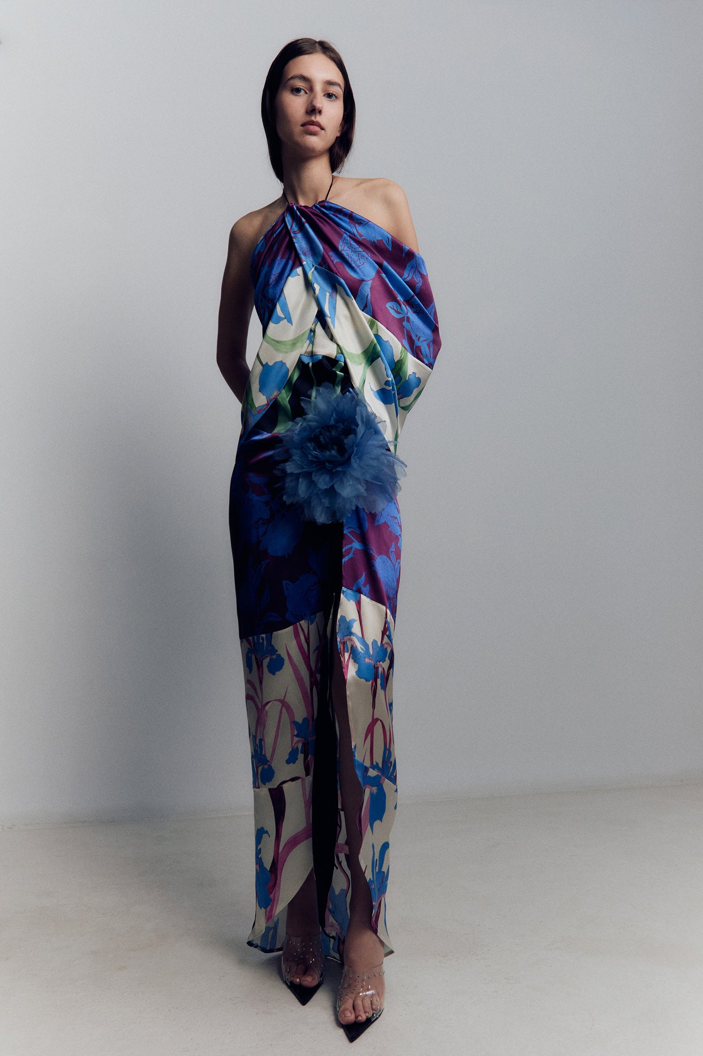 PATCHWORK WRAP DRESS