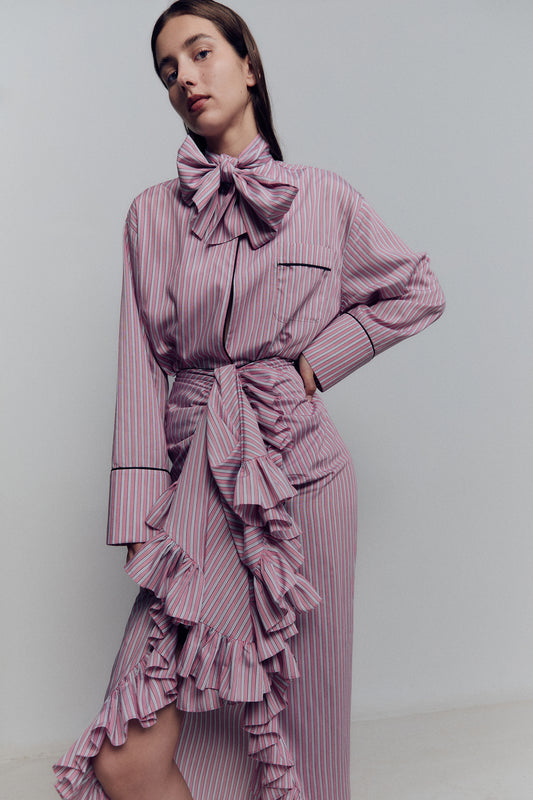BOW PYJAMA SHIRT