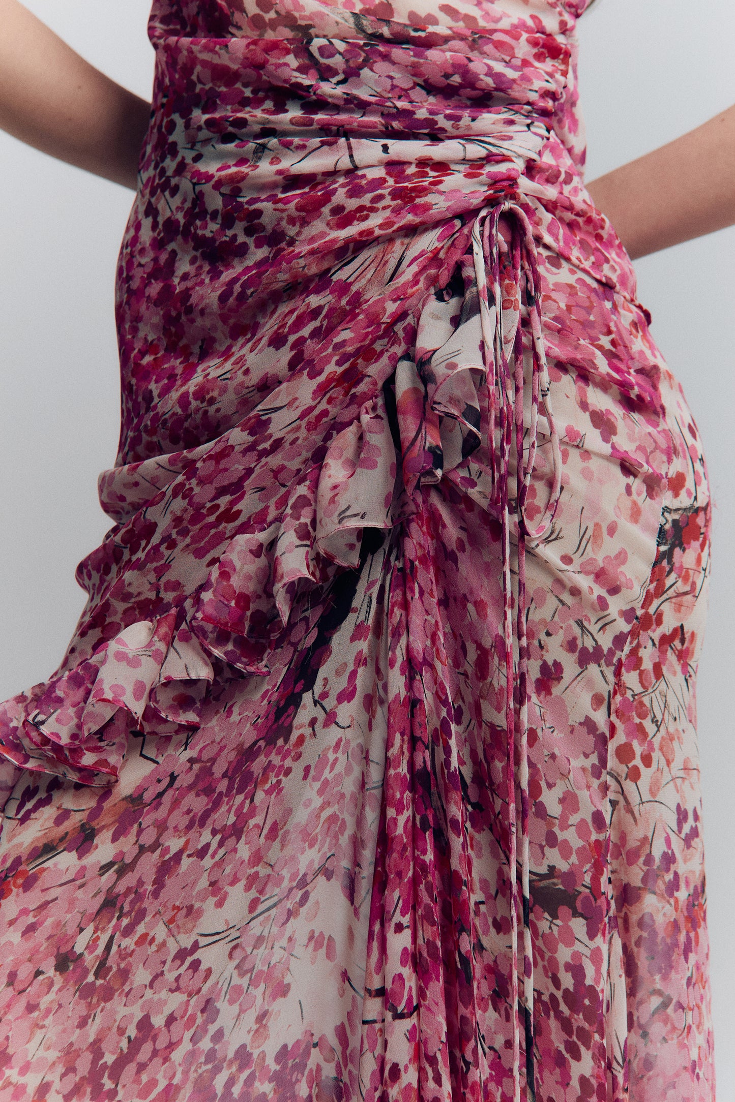 CHIFFON MIDI SKIRT
