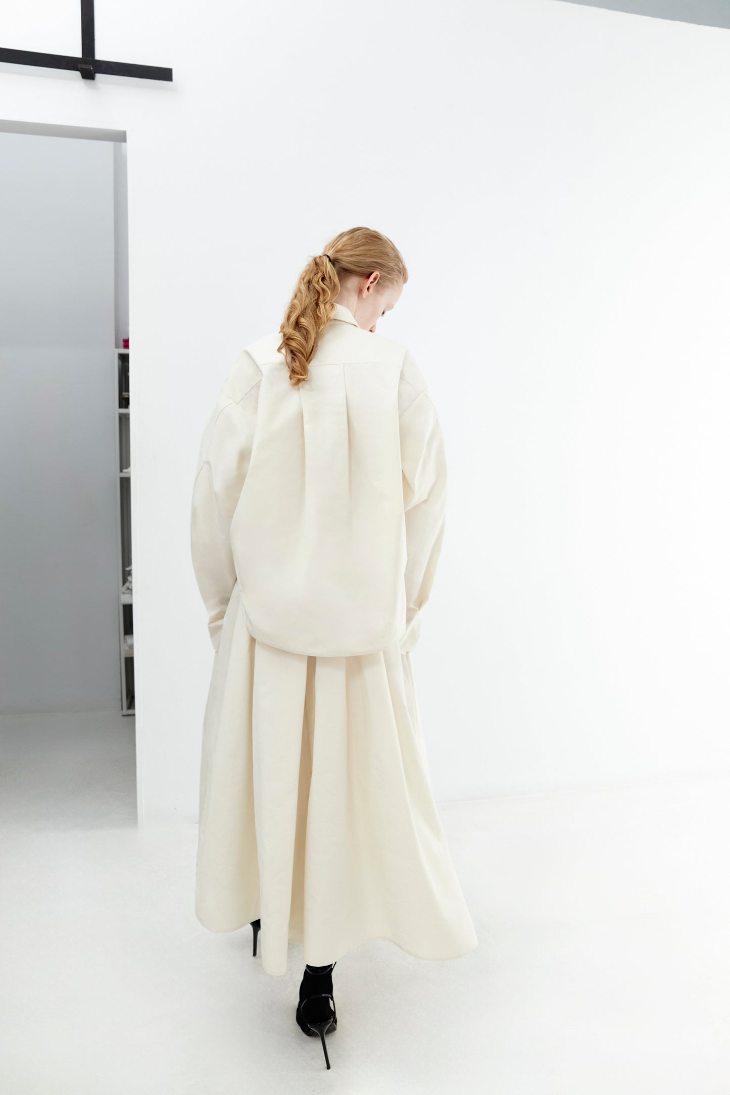 BOX PLEATED TECH SKIRT