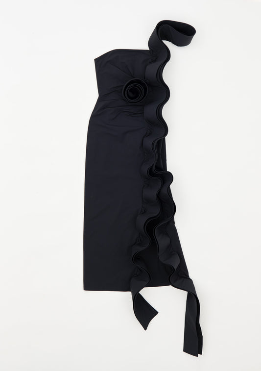 BLACK MAXI RUFFLE