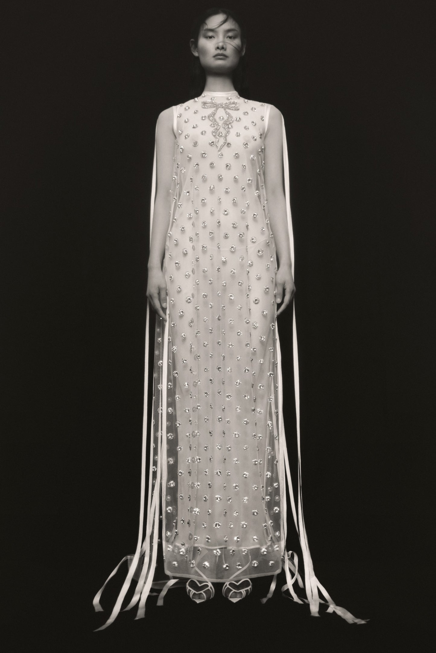 CRYSTAL COLUMN DRESS