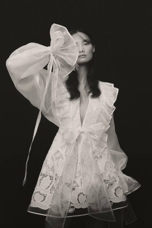 GUIPURE AND ORGANZA SET