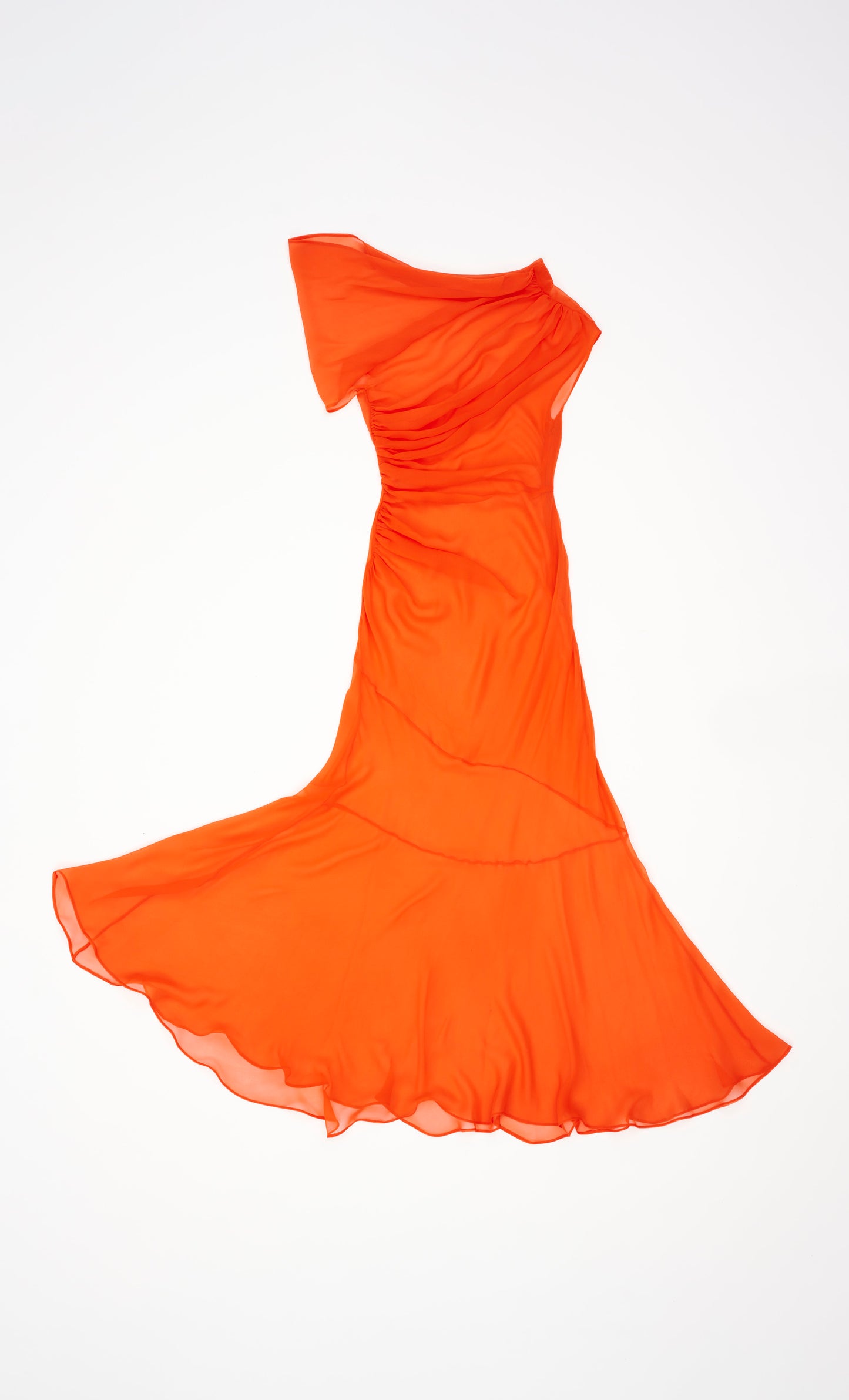 DOUBLE ORANGE MAXI DRESS