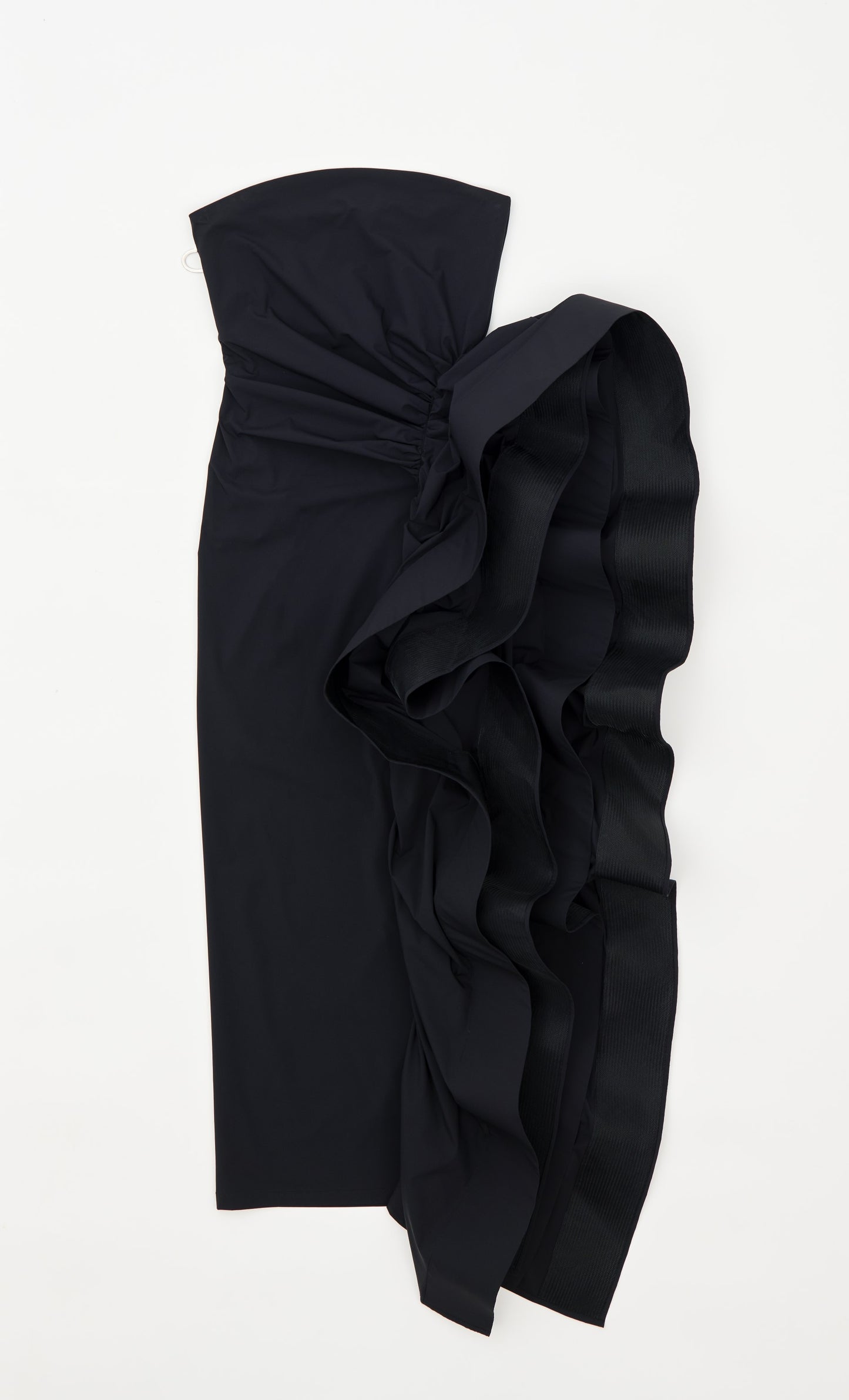 ONE SIDE RUFFLE DRESS