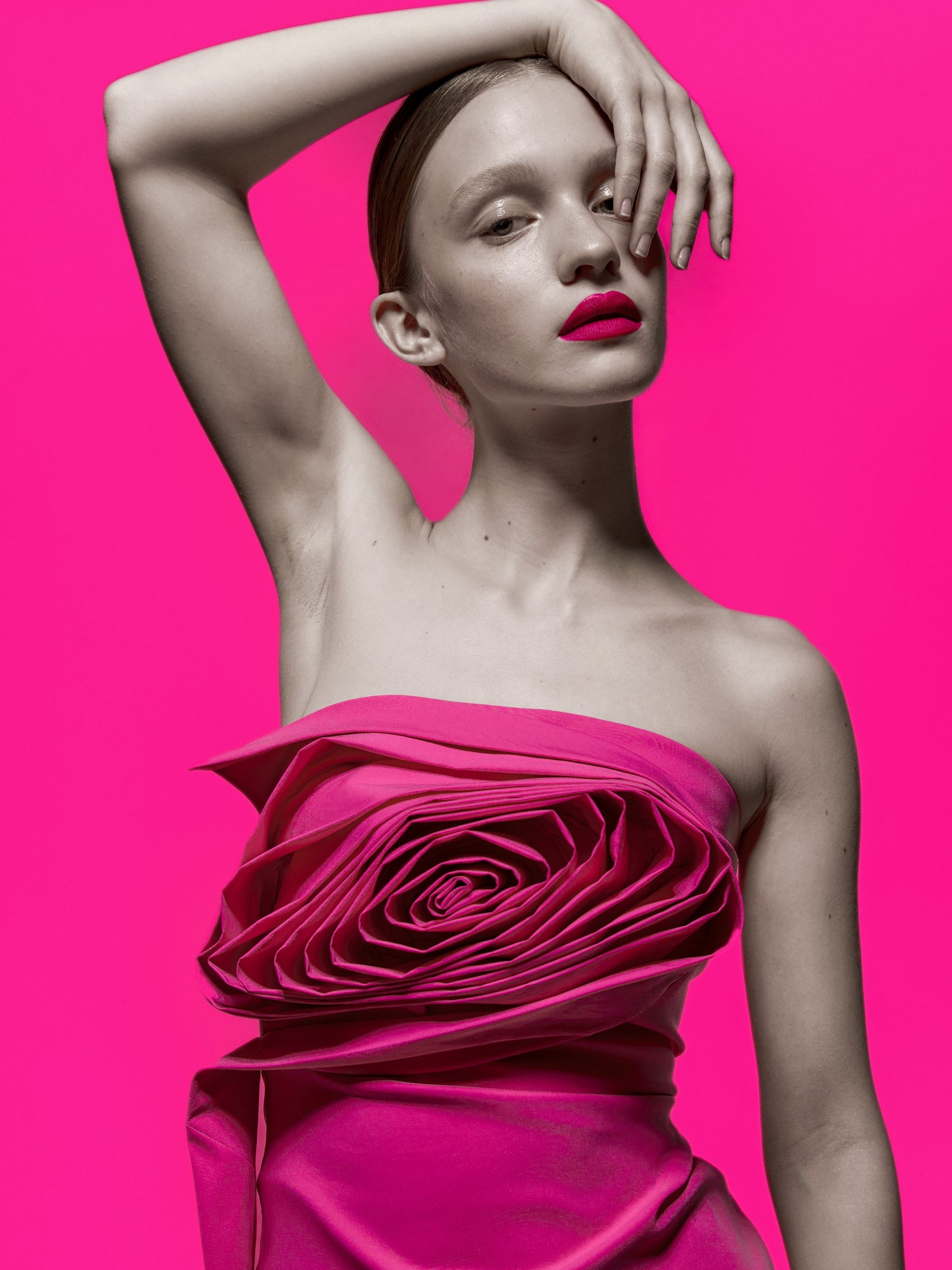 VESTIDO MAXI RUFFLE ROSE