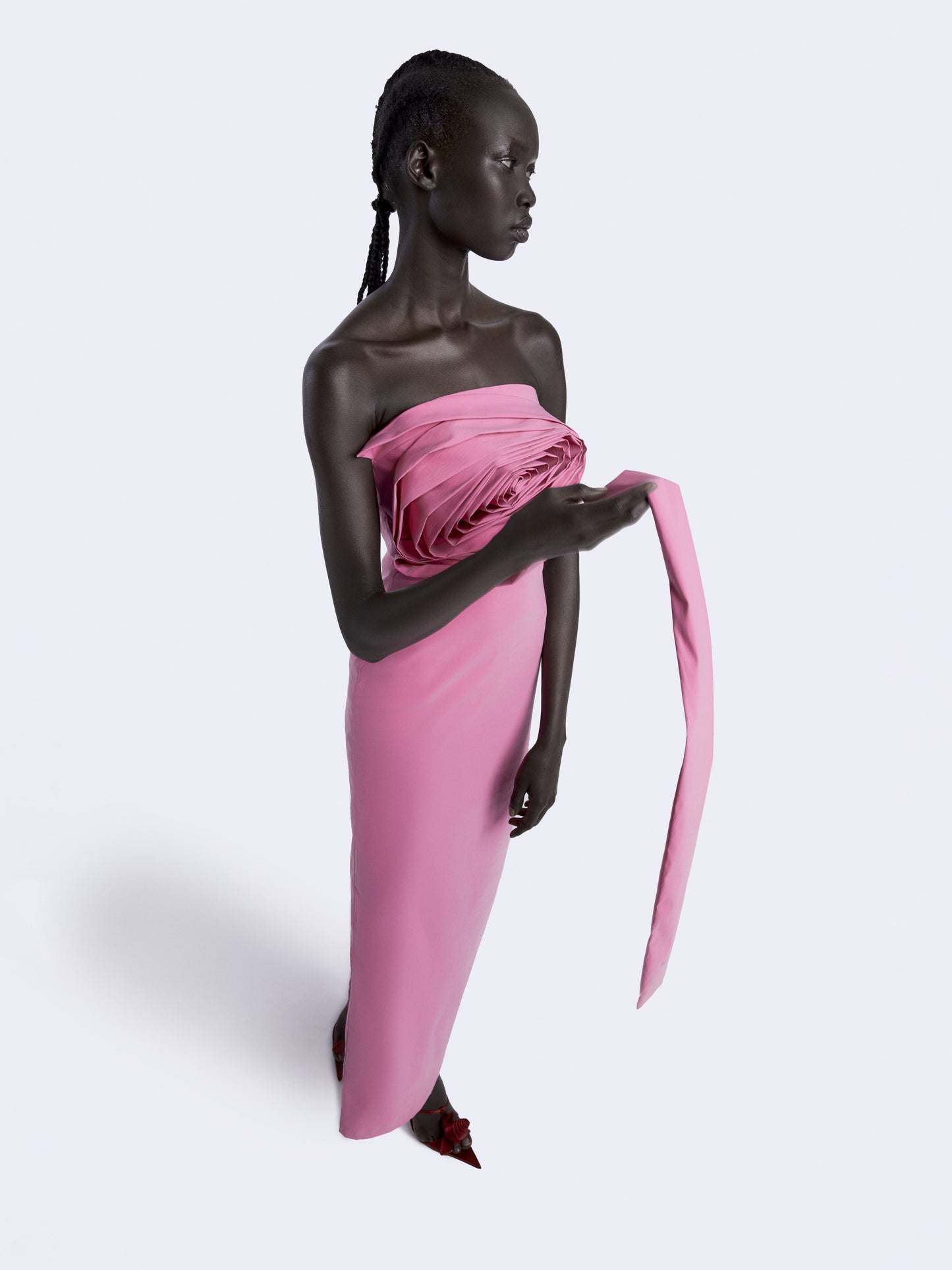 VESTIDO MAXI RUFFLE ROSE