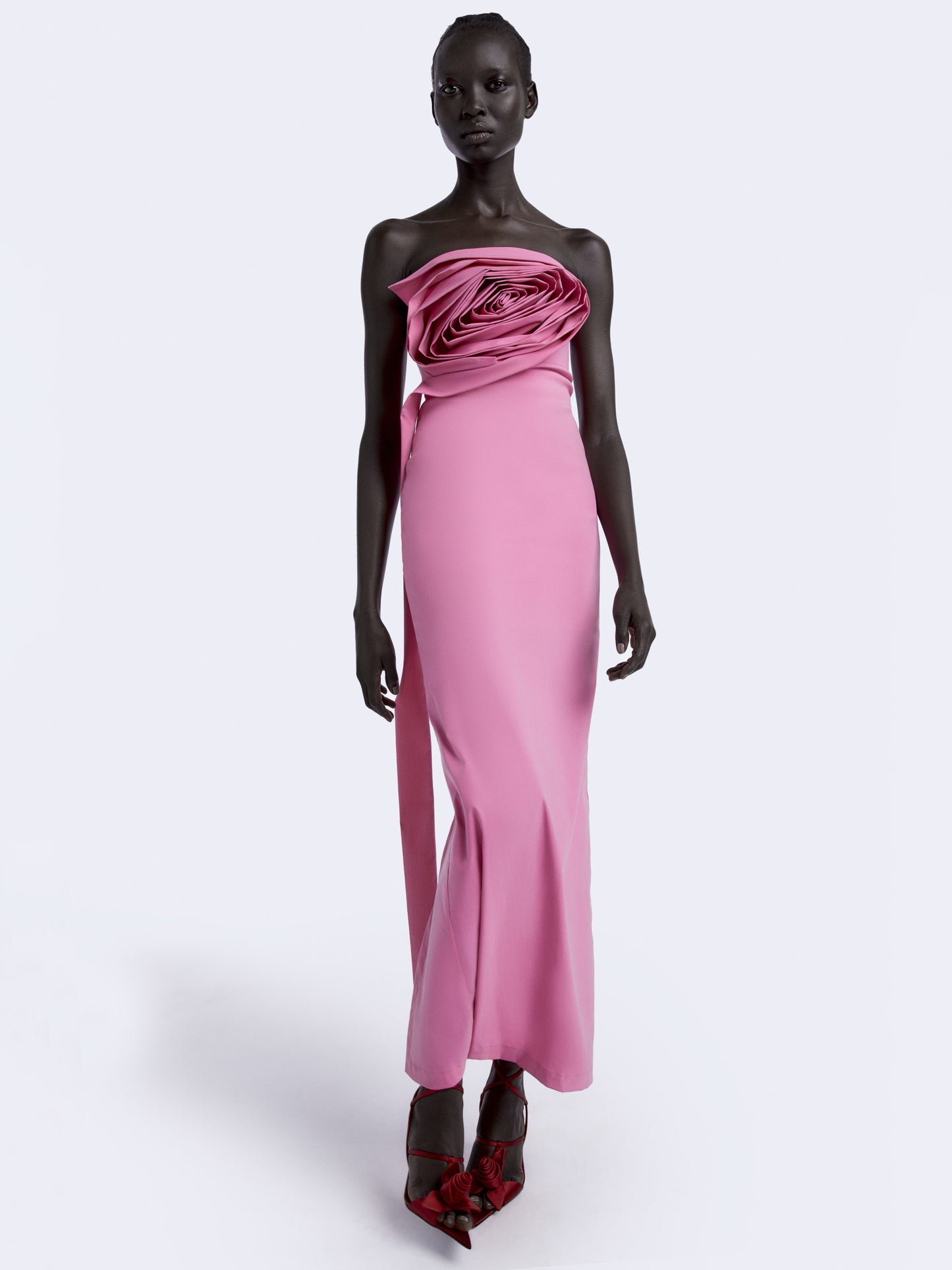 VESTIDO MAXI RUFFLE ROSE