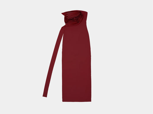 VESTIDO NEW MAXI RUFFLE ROSE