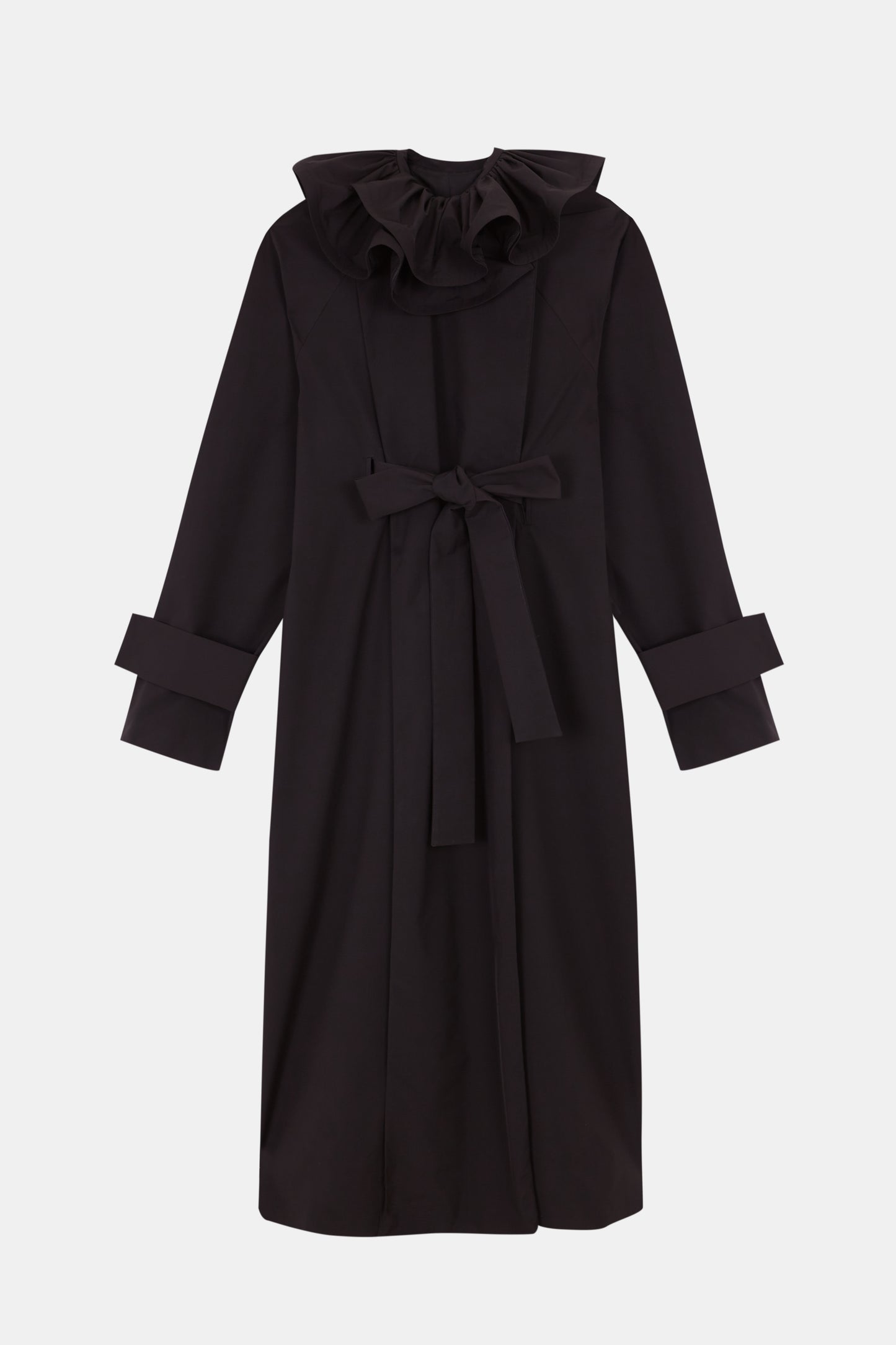 RUFFLE TRENCH OVERSIZED