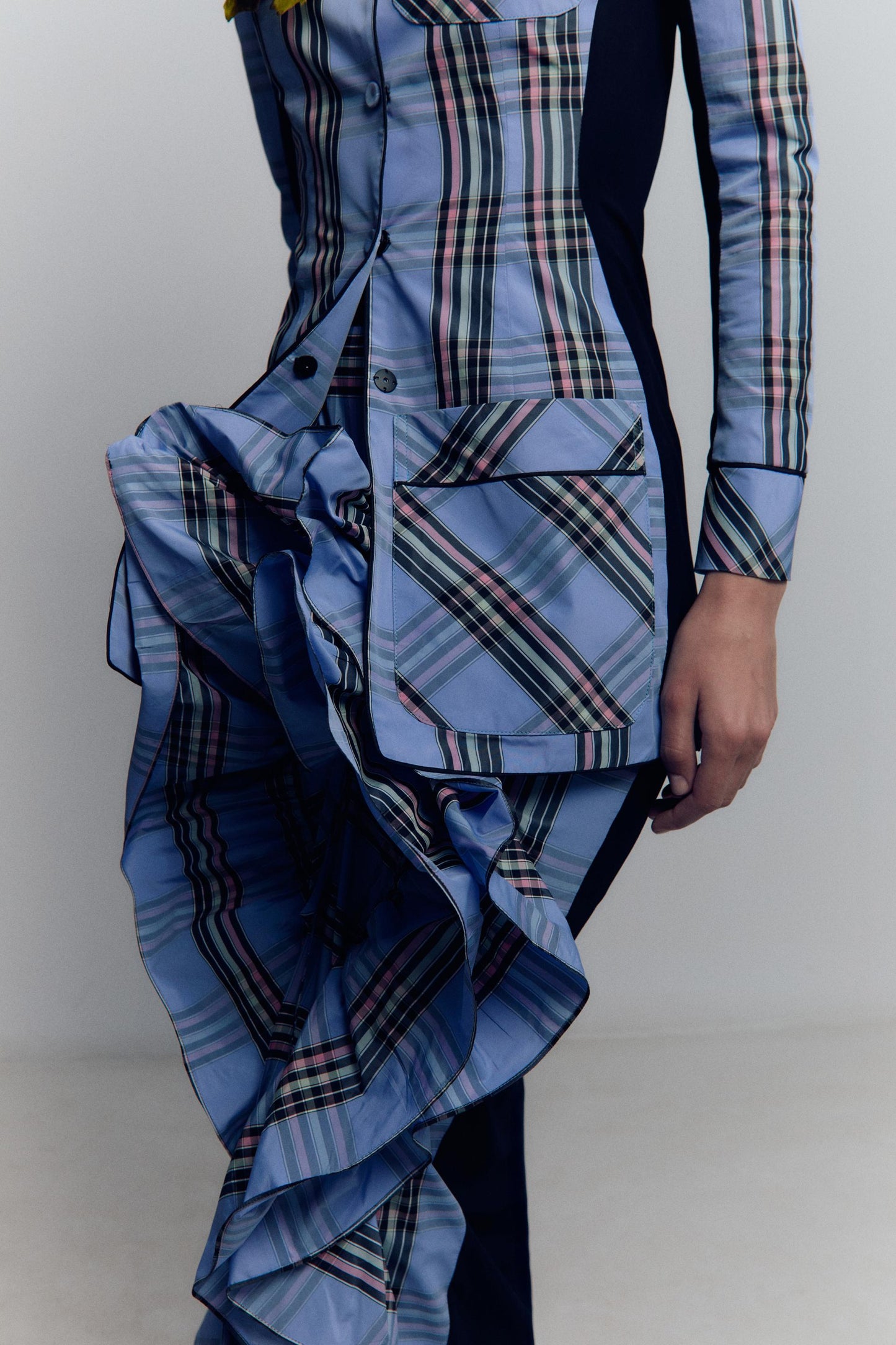 TARTAN RUFF SKIRT
