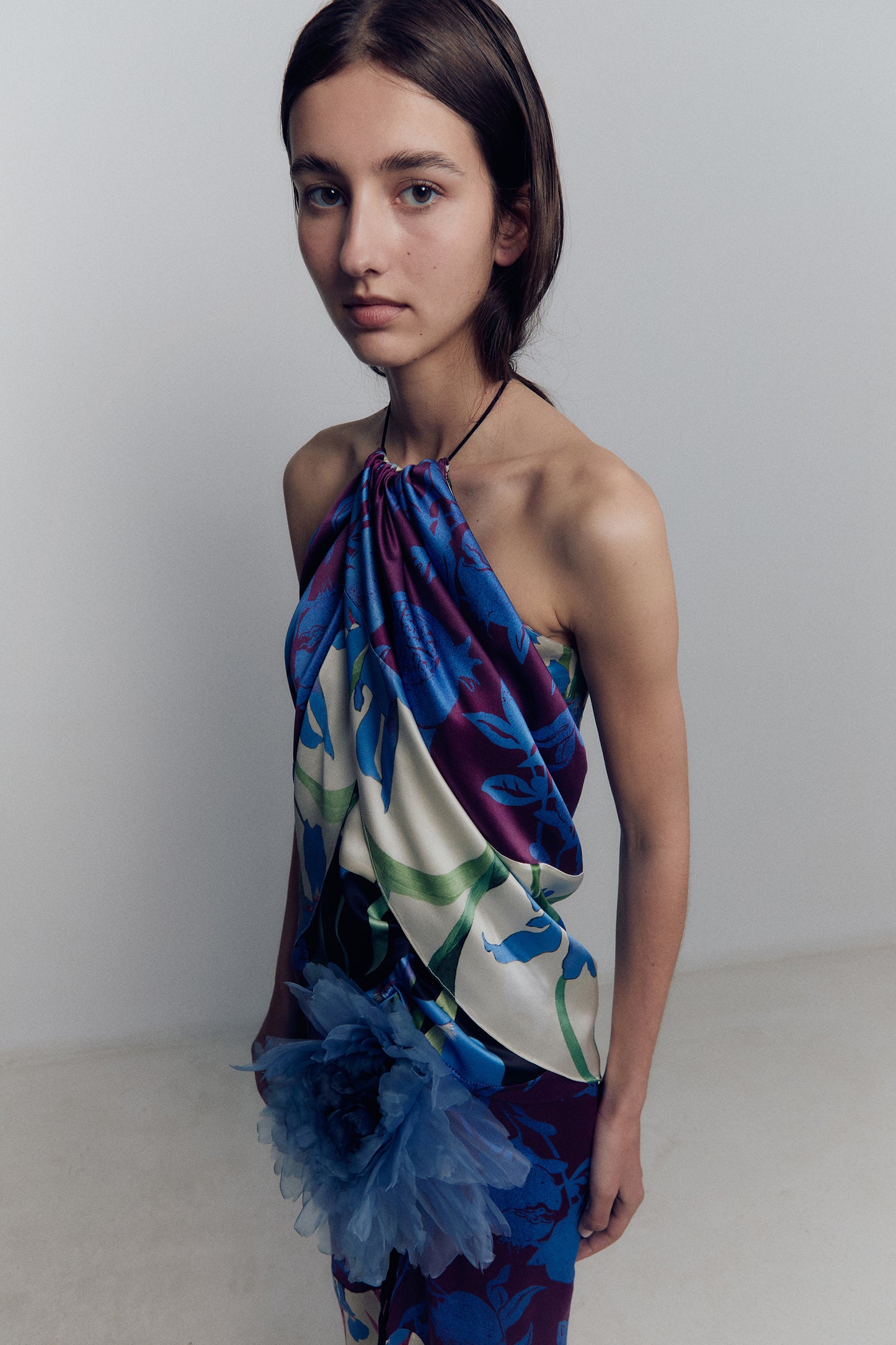 PATCHWORK WRAP DRESS