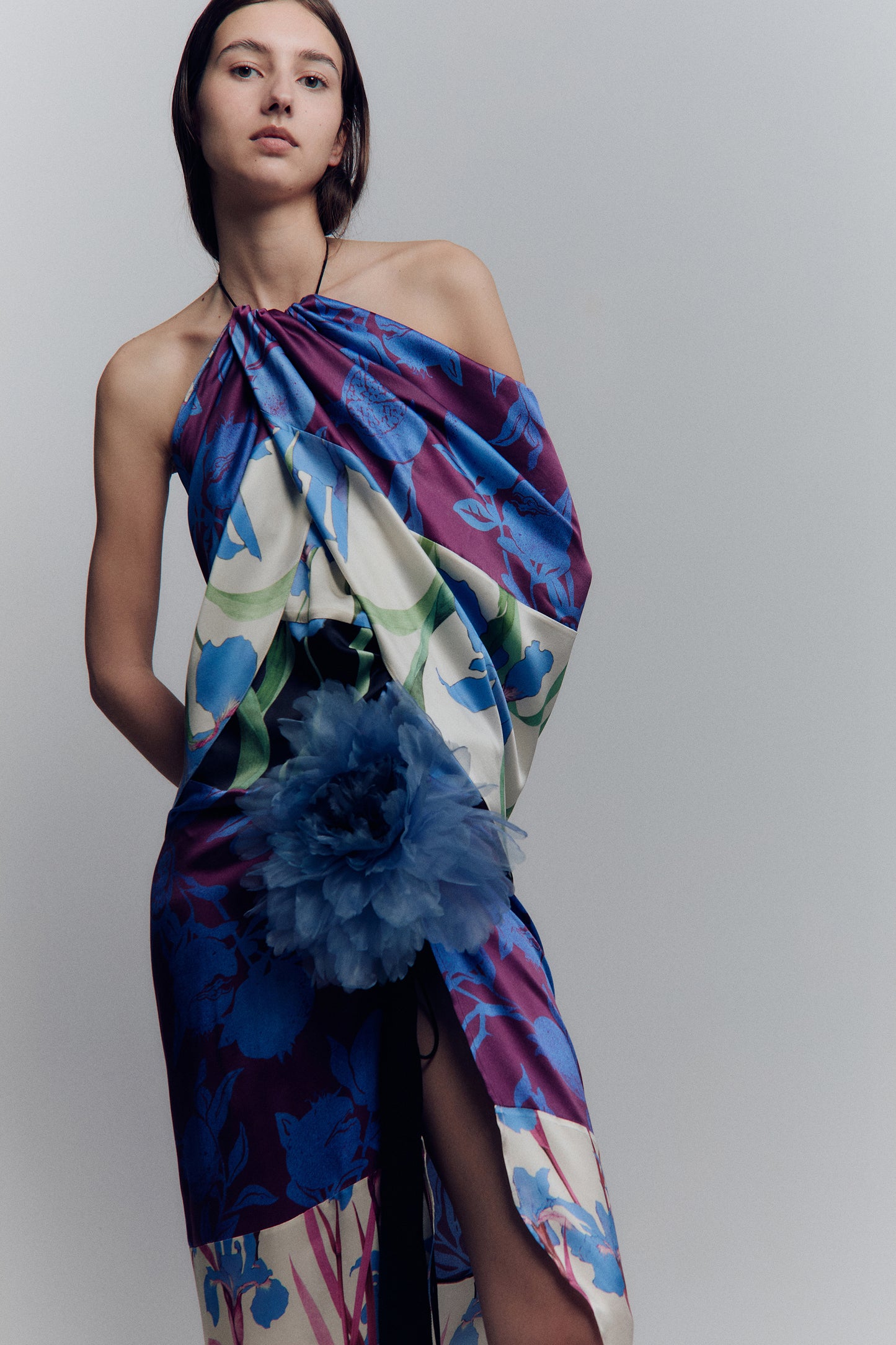 PATCHWORK WRAP DRESS