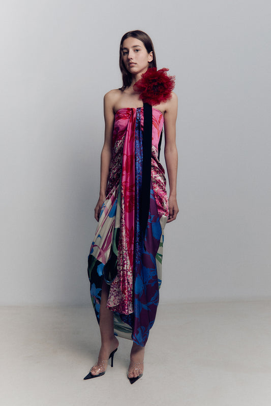 SARI PATCHWORK DRESS