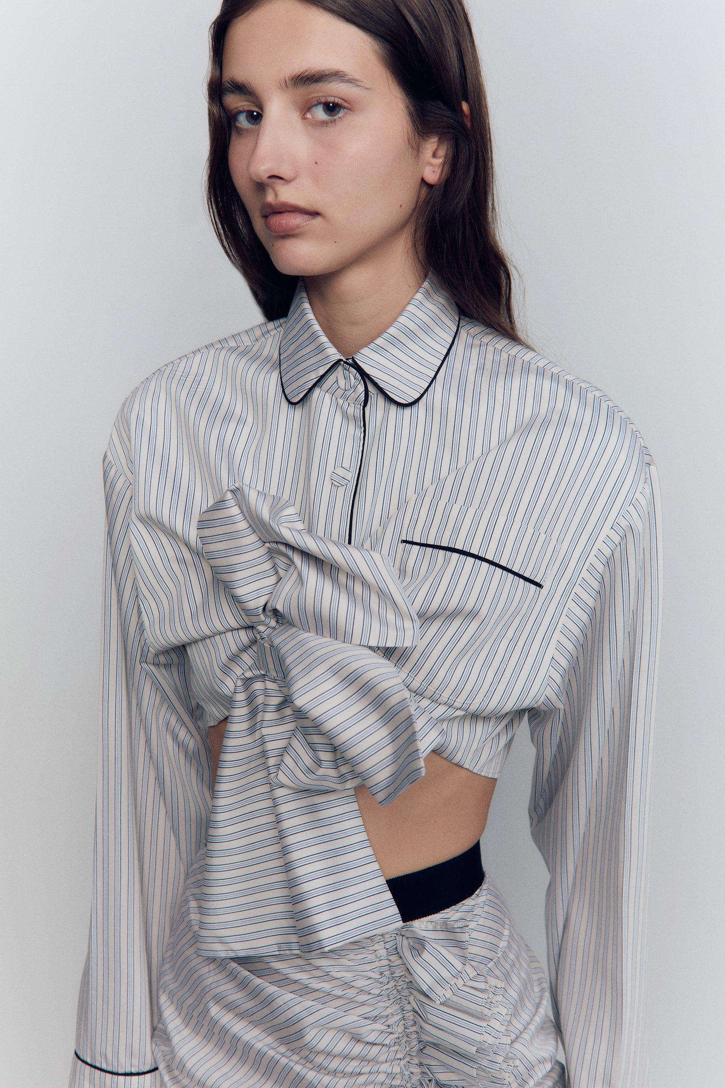 PYJAMA CROP SHIRT