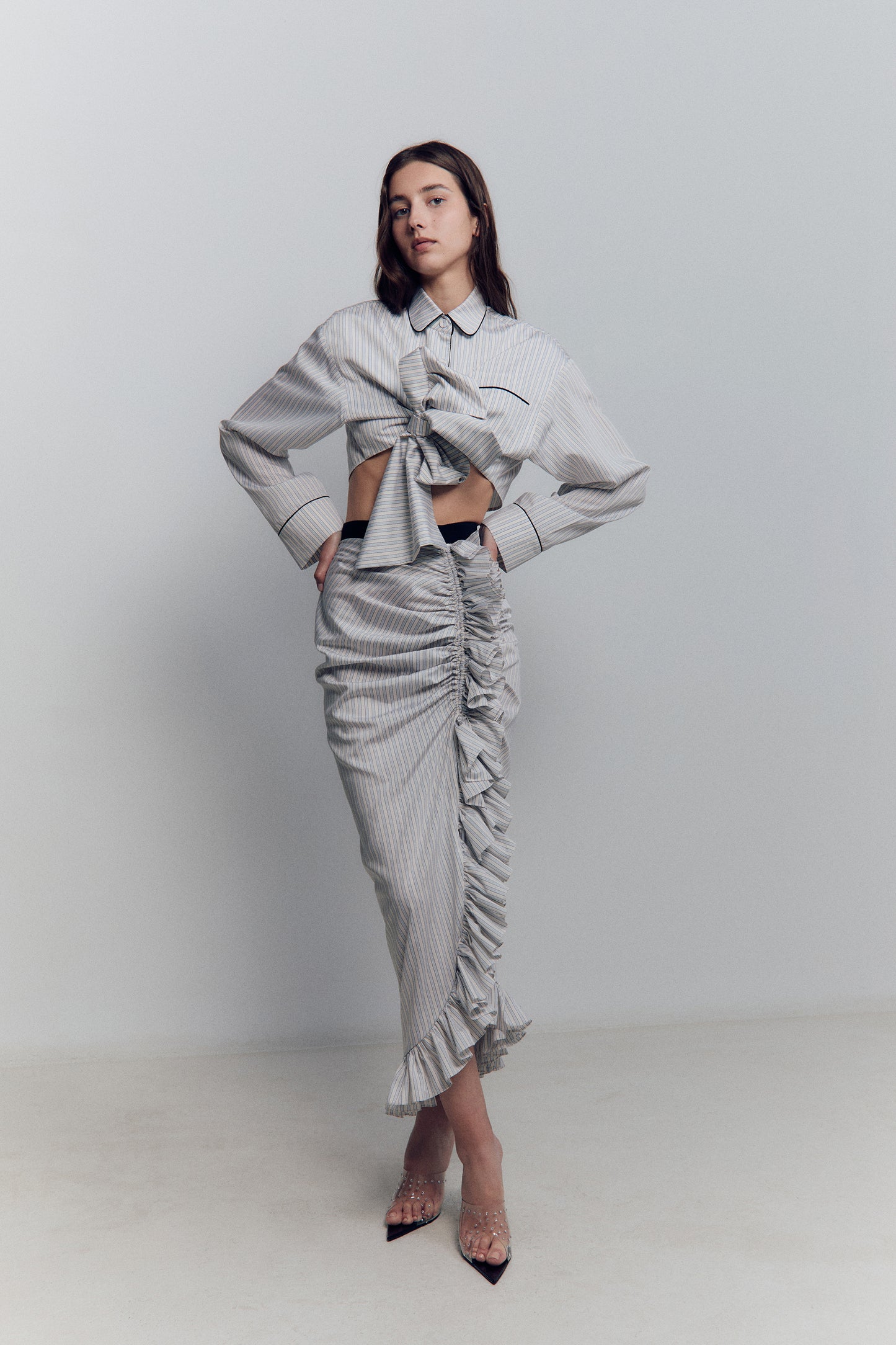 PYJAMA RUFFLE SKIRT