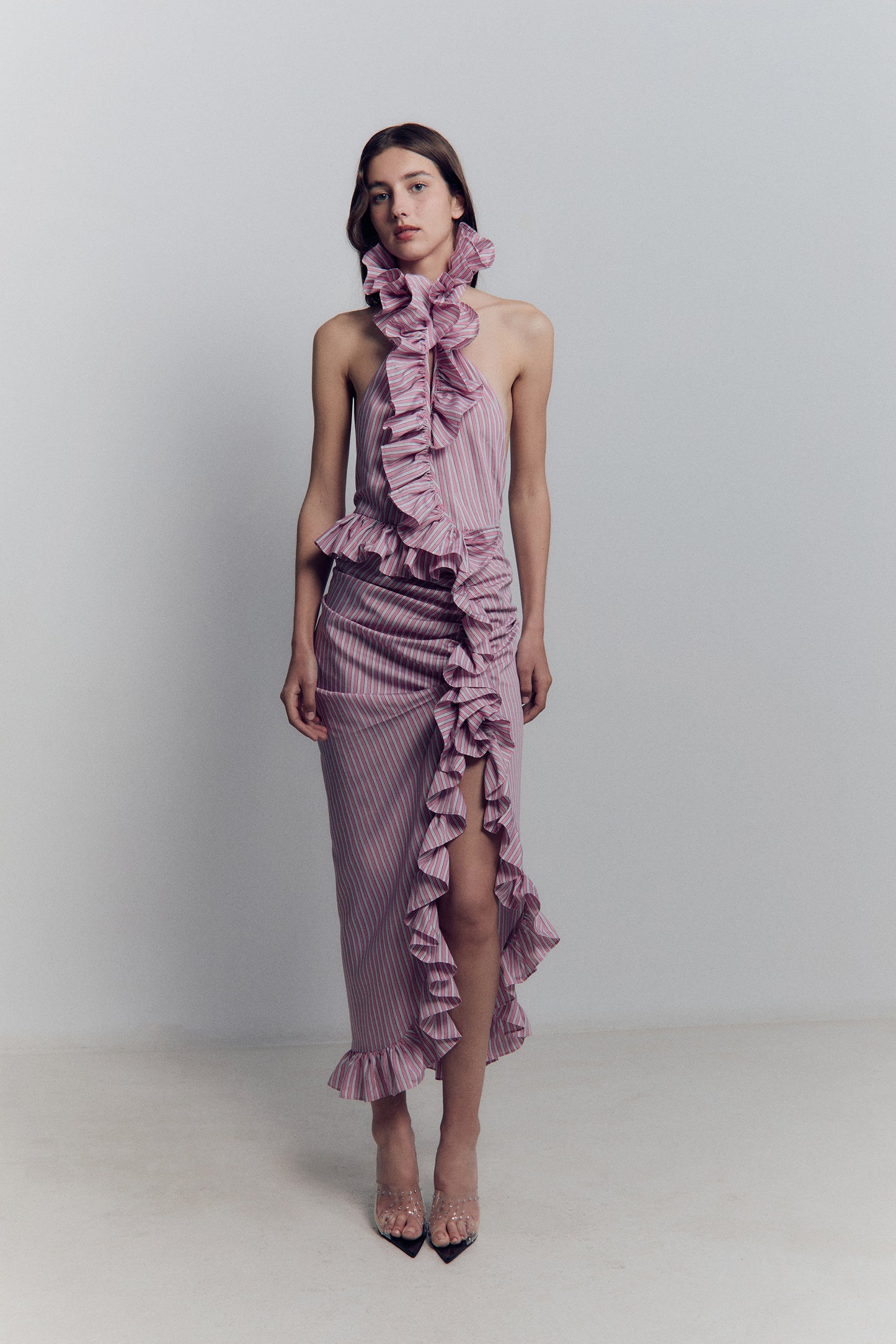 PYJAMA HALTER DRESS