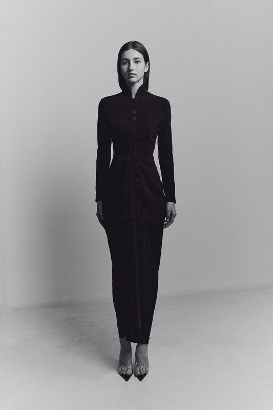 SILK JERSEY KNOT SKIRT