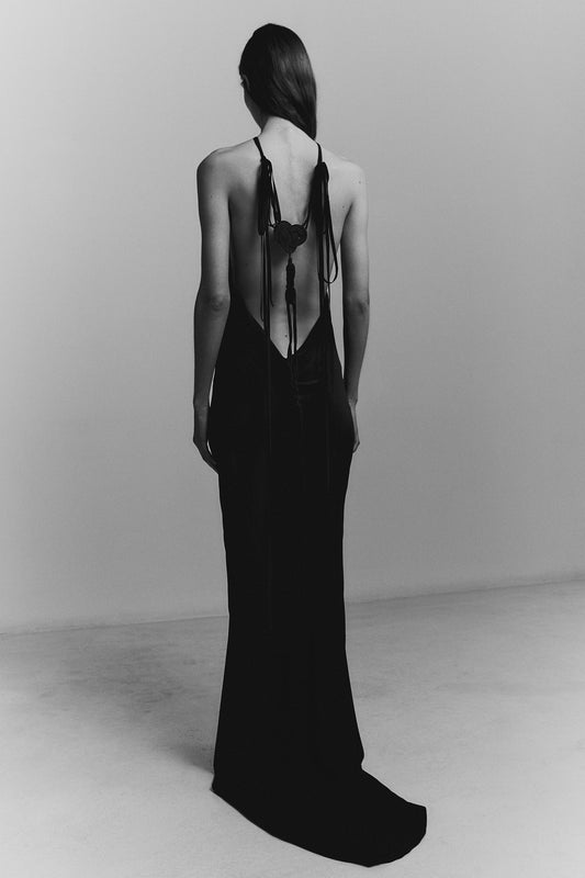 HALTER BACK GOWN