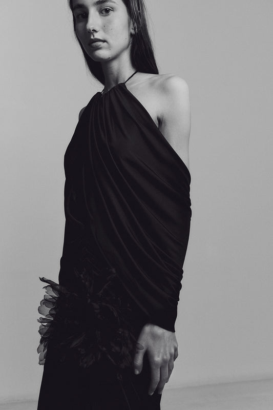 SILK JERSEY WRAP DRESS