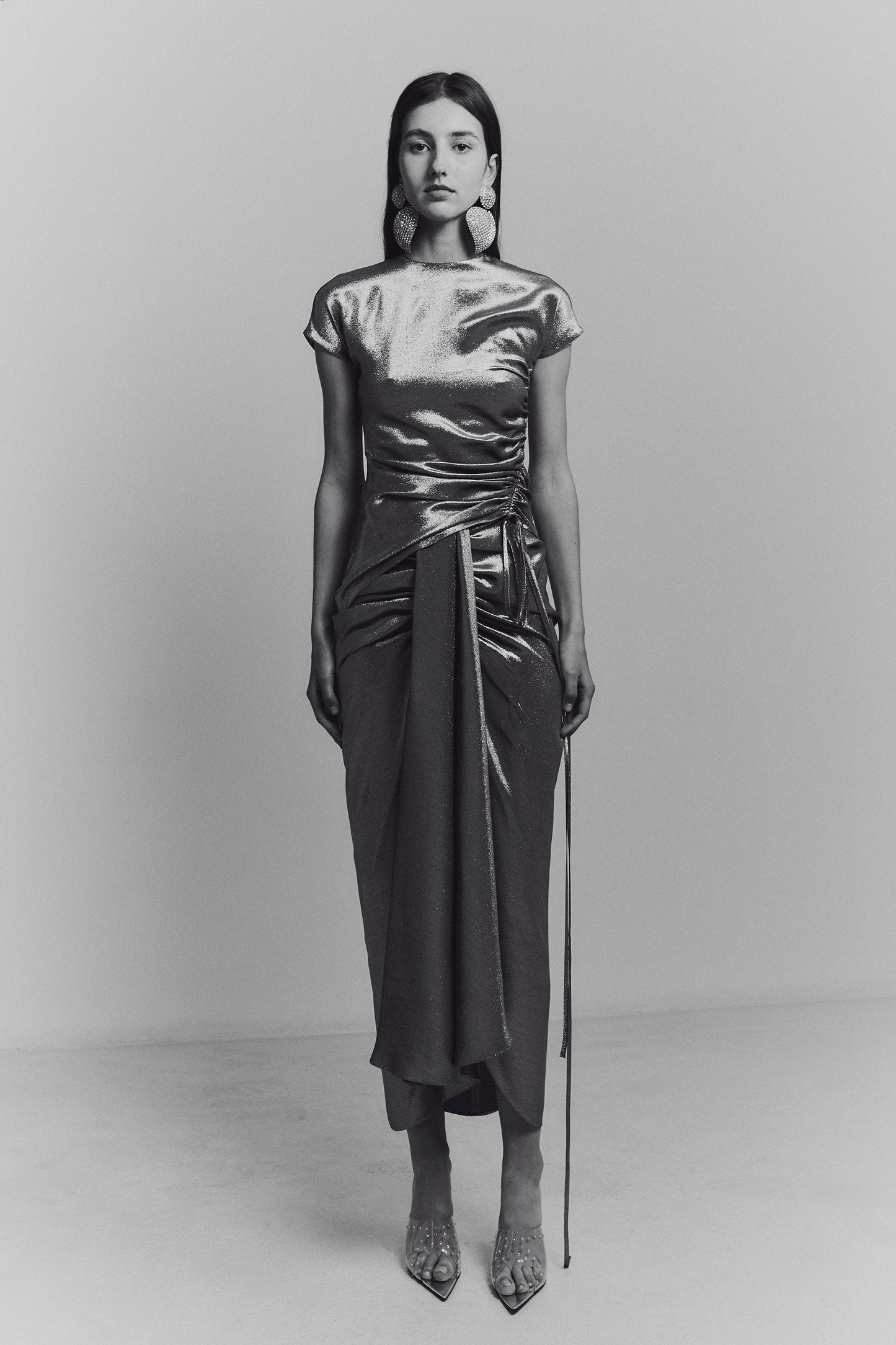 LAMÉ KNOT SKIRT