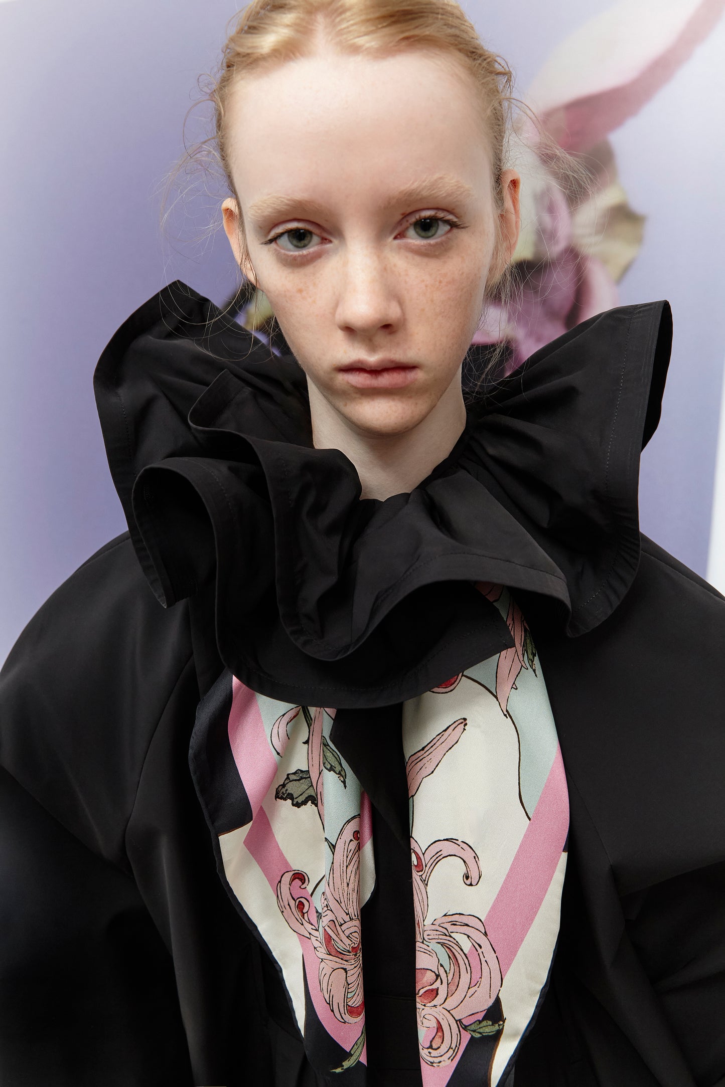 RUFFLE TRENCH OVERSIZED