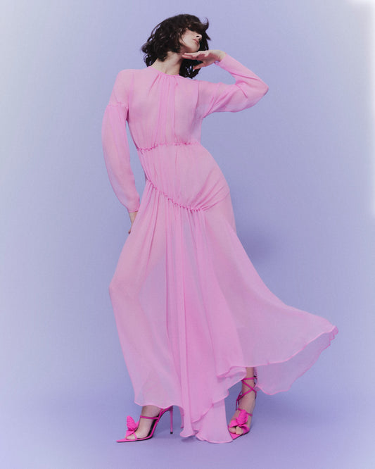 DRAPED FLOWING DRESS