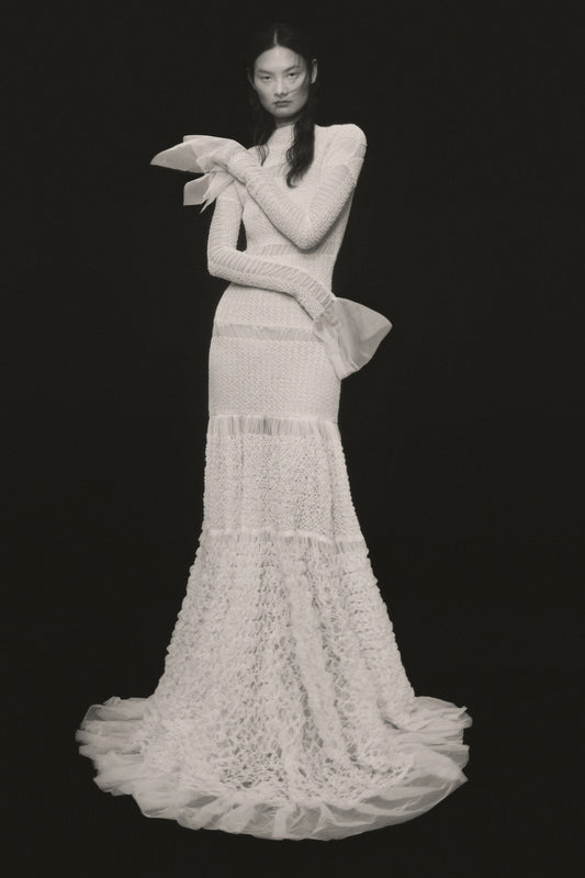 RUBBERED TULLE DRESS