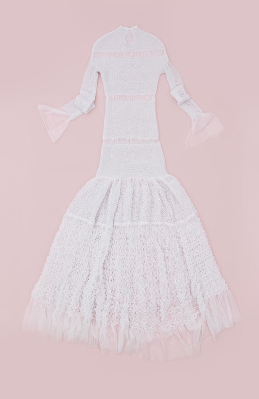 RUBBERED TULLE DRESS