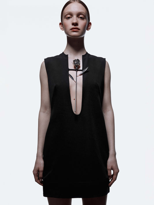 VESTIDO MINI METAL ROSE