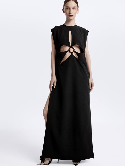 VESTIDO MAXI PETALOS SIN MANGAS